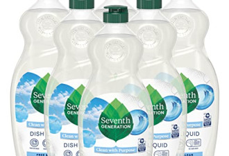 Seventh Generation 洗碗液6瓶$25.64