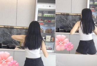 李湘12岁女儿国外家中跳舞 一双胳膊瘦成竹竿