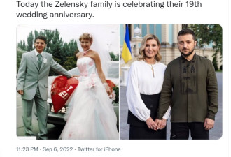泽连斯基夫妻19周年婚前后对比照 网络疯传