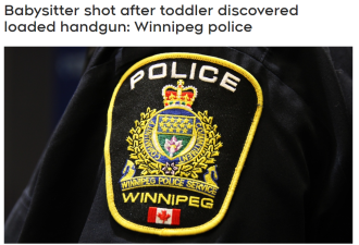加拿大幼童玩枪走火击中保姆