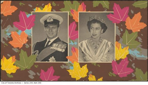 TTC card commemorating the visit of Princess Elizabeth and Prince Philip