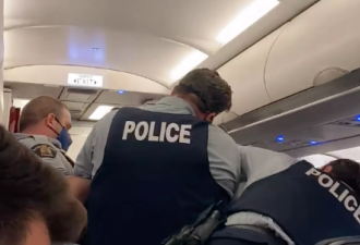 【视频】飞往多伦多航班因混乱紧急降停，多名警方登机抓人