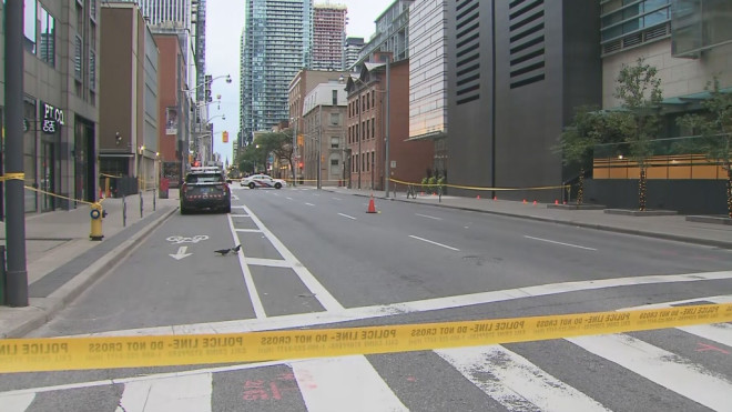 A man is in serious condition after he was shot in the abdomen downtown early Sunday morning. 