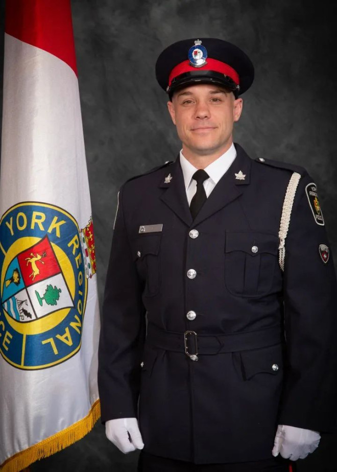 York Regional Police Const. Travis Gillespie, aged 38, was killed Wednesday morning.