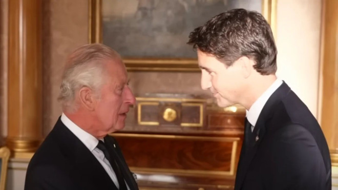 King Charles III and Prime Minister Justin Trudeau. 