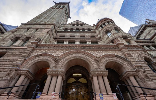 doors of old City Hall, Toronto