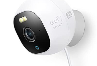 eufy Security C24 2K 户外摄像头 带补光灯7.7折