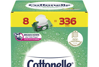 Cottonelle 可冲湿厕纸8盒*42抽$18.89