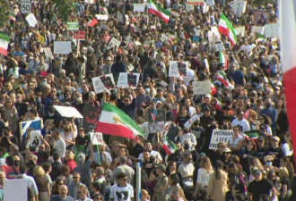 阿米妮事件持续发酵 约克区数千人集会抗议伊朗政府暴行