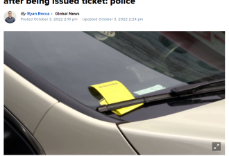 路边停车被开罚单不甘，34岁士嘉堡华裔司机当面动粗