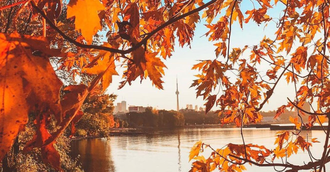 A "cool front" moves into Toronto for the Thanksgiving long weekend