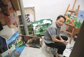 56岁北漂阿姨：白天做清洁工，晚上作画