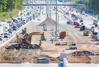 大多伦多401高速五段修路工程 封路限流至少持续3年