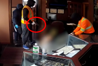 【视频】多伦多4名歹徒持枪劫走75万元珠宝，1人被捕3人在逃