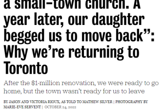多伦多夫妇举家搬去小镇：花$100万装修！一年后，女儿不干了...