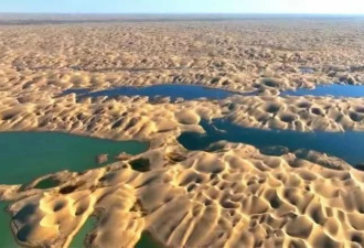 塔克拉玛干沙漠众多湖泊重现&quot;楼兰绿洲&quot;