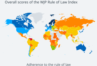 全球法治倒退 中国“基本人权”倒数第四