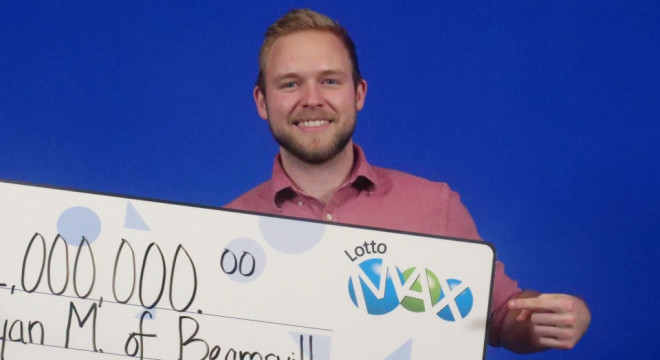 Ryan MacGregor won $1M in the Lotto Max draw on Sept. 30, the OLG says. (Supplied)