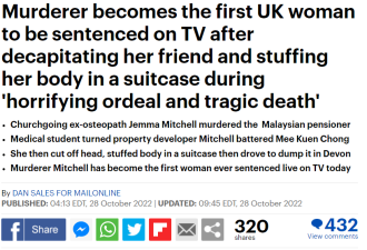 惨绝人寰！华裔女子被好友斩首，被装入行李箱内抛尸荒野