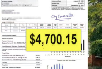 一个小疏忽：约克区男子6个月水费花了$4700