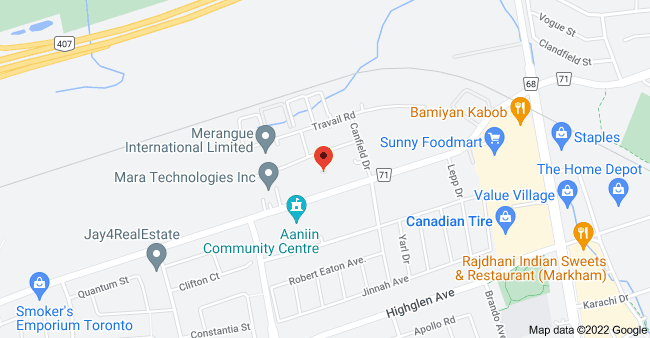Map of 10 Canfield Dr, Markham, ON L3S 3J1