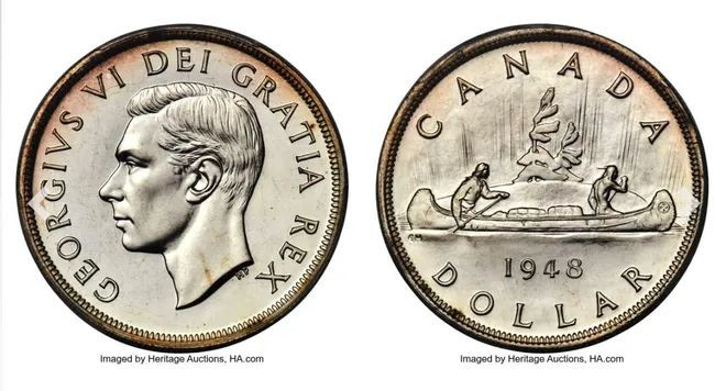 1948 King George VI $1 Coin
