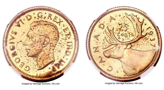 1937 King George VI Brass Quarter.
