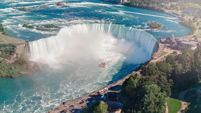 View of Niagara Falls from the Canadian side.