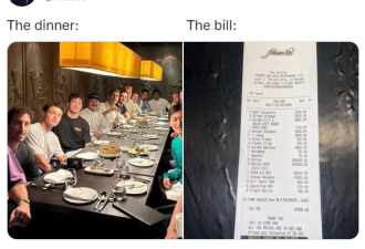 网红撒盐哥又火了！一张晚餐账单$22.4万加元！