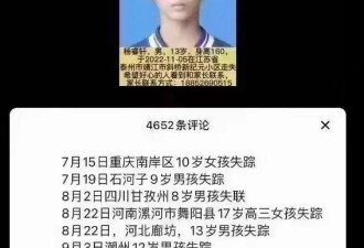 中国青少年失踪案例激增 器官移植生意？