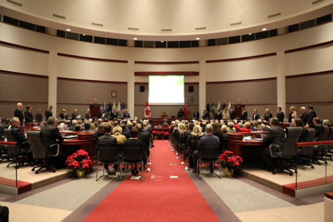 York Region's newly minted council  conducted its inaugural meeting of the 2018 to 2022 term Dec. 6. Regional Municipality of York photo