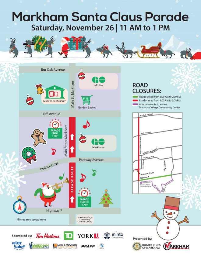 Santa Claus Parade Map