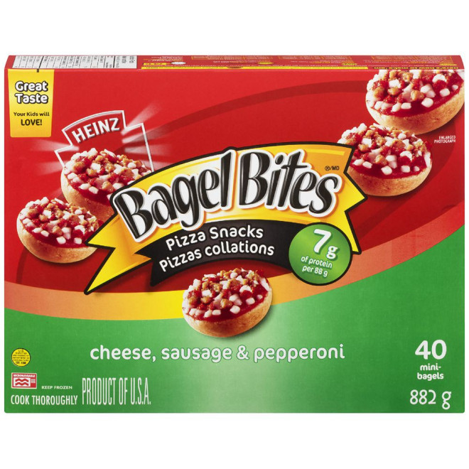 Where to buy Bagel bites cheese, sausage & pepperoni pizza snacks