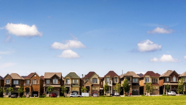 Houses are seen in a suburb located north of Toronto in Vaughan, Canada, June 29, 2015. 