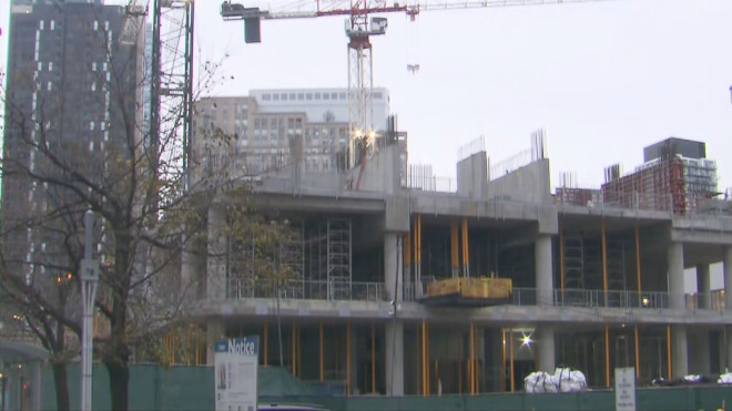 A construction site near Yonge and Harbour Street is pictured Tuesday December 6, 2022. 