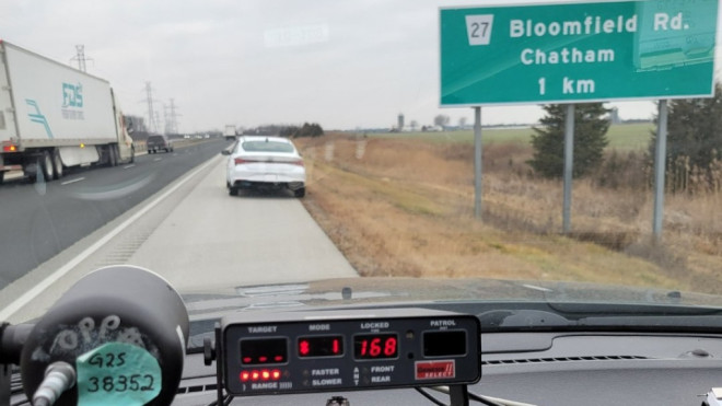 OPP stopped am 80-year-old driver on Highway 401. (OPP)