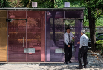 日本“透明公厕”故障 玻璃墙不透明功能失灵泄春光