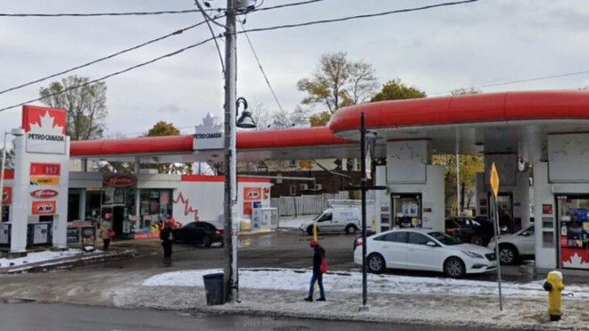 A Petro Canada gas station.