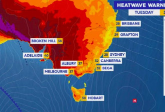 澳洲多地迎来高温，最高超40℃，当局发警告