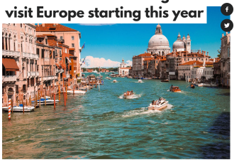 今年开始，加拿大人去欧洲旅游要付一笔额外费用