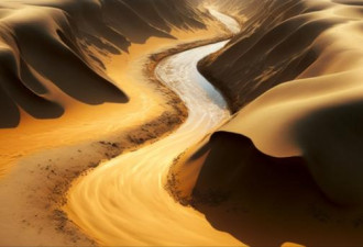 超神奇 罕见自然现象“流沙河”视频曝光