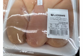 多伦多超市鸡胸肉卖到27元一公斤 今年菜价再涨7%