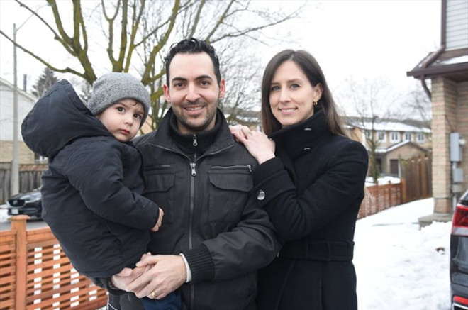 Michael Lombardi and Francesca Cellucci, with their son Gianluca
