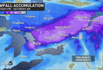 要降温了！多伦多本周30mm暴雨+25cm大雪轮番来袭！