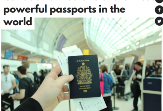 地表最强护照排行榜出炉 加拿大仅排第8 第一名又是这里
