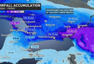 警告！恶劣风暴明天席卷大多伦多！安省将迎20cm暴雪+冻雨！