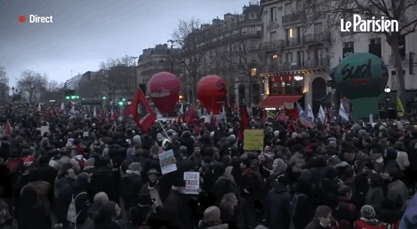 退休年龄提高到64岁？法国上百万人游行反对