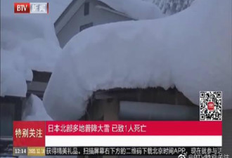 一股寒袭击东亚 日本和中国北部普降大雪