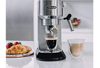 De&#039;Longhi EC680M 意式咖啡机 质感金属外形 带奶泡器