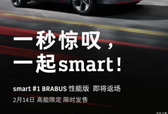 smart精灵#1 BRABUS版2月14日发售